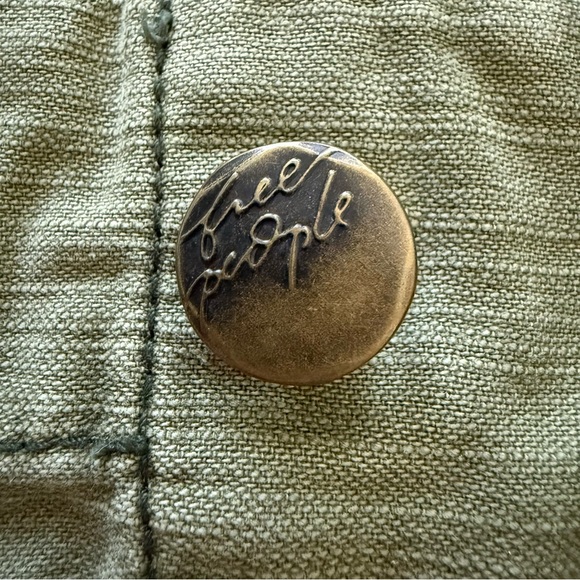 Free People Hanging On‎ Tight Mini Skirt Olive Green Utility Cargo Style Size 2 - Picture 6 of 8